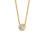 Load image into Gallery viewer, Round Bezel 0.75 Carat Solitaire Pendant