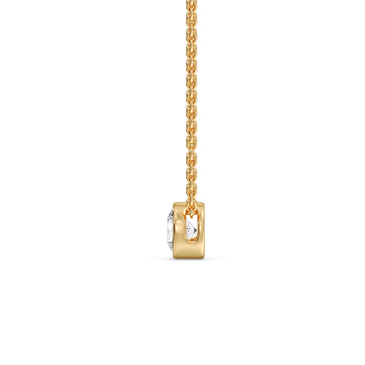 Round Bezel 0.75 Carat Solitaire Pendant