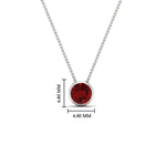 Load image into Gallery viewer, Round Bezel 0.75 Carat Solitaire Pendant