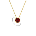 Load image into Gallery viewer, Round Bezel 0.75 Carat Solitaire Pendant