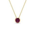 Load image into Gallery viewer, Round Bezel 0.75 Carat Solitaire Pendant