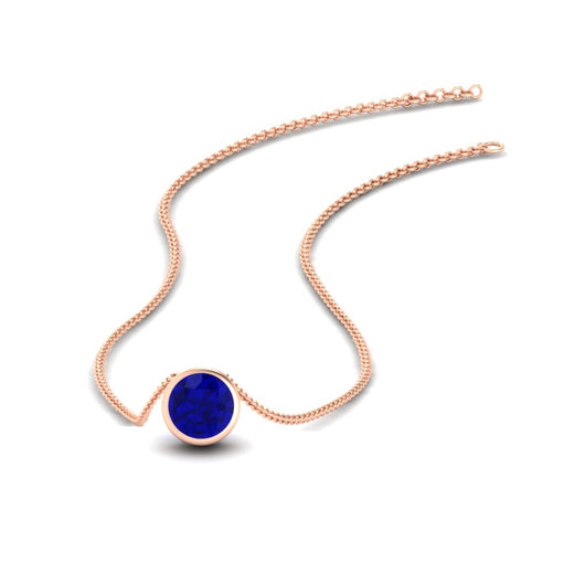 Round Bezel 0.75 Carat Solitaire Pendant