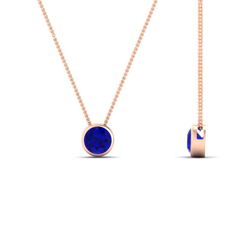 Round Bezel 0.75 Carat Solitaire Pendant