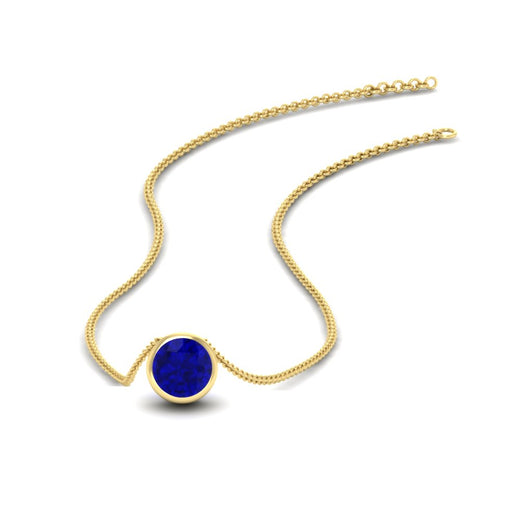 Round Bezel 0.75 Carat Solitaire Pendant