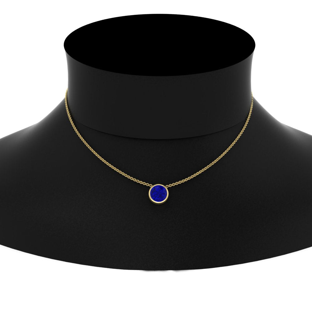 Round Bezel 0.75 Carat Solitaire Pendant