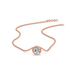 Load image into Gallery viewer, round-bezel-set-solitaire-necklace-for-women-in-rose-gold-fdpd10538roangle5-0-50ct-nl-rg
