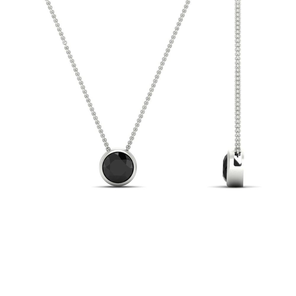 Round Bezel Solitaire Half Carat Pendant