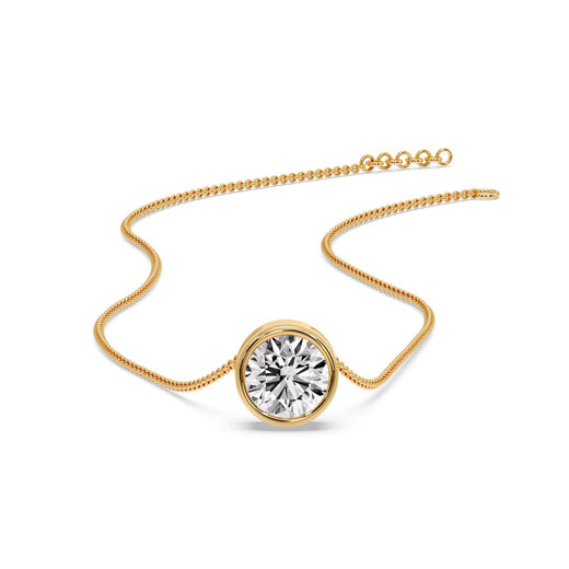 Round Bezel Solitaire Diamond 1.50 Carat Pendant