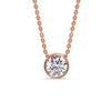 Load image into Gallery viewer, round-bezel-solitaire-diamond-2-50-carat-pendant-in-rose-gold-fdpd10538roangle1-2-50ct-nl-rg