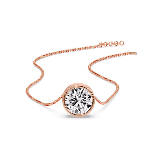 Round Bezel Solitaire Diamond 2.50 Carat Pendant