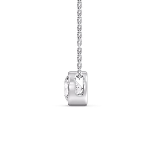 Round Bezel Solitaire Diamond 2.50 Carat Pendant
