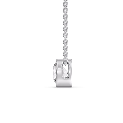 Round Bezel Solitaire Diamond 2.50 Carat Pendant
