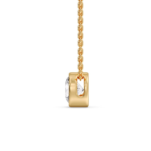 Round Bezel Solitaire Diamond 2.50 Carat Pendant