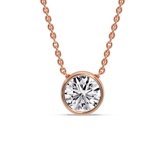 Round Bezel Solitaire Diamond 4 Carat Pendant