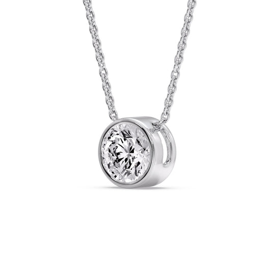 Round Bezel Solitaire Diamond 4 Carat Pendant
