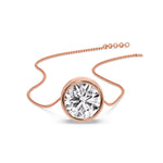 Load image into Gallery viewer, Round Bezel Solitaire Diamond 5 Carat Pendant
