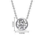 Load image into Gallery viewer, Round Bezel Solitaire Diamond 5 Carat Pendant
