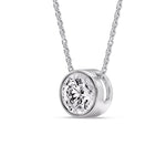 Load image into Gallery viewer, Round Bezel Solitaire Diamond 5 Carat Pendant
