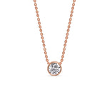 Load image into Gallery viewer, Round Bezel Solitaire Half Carat Pendant
