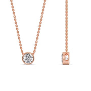 Round Bezel Solitaire Half Carat Pendant