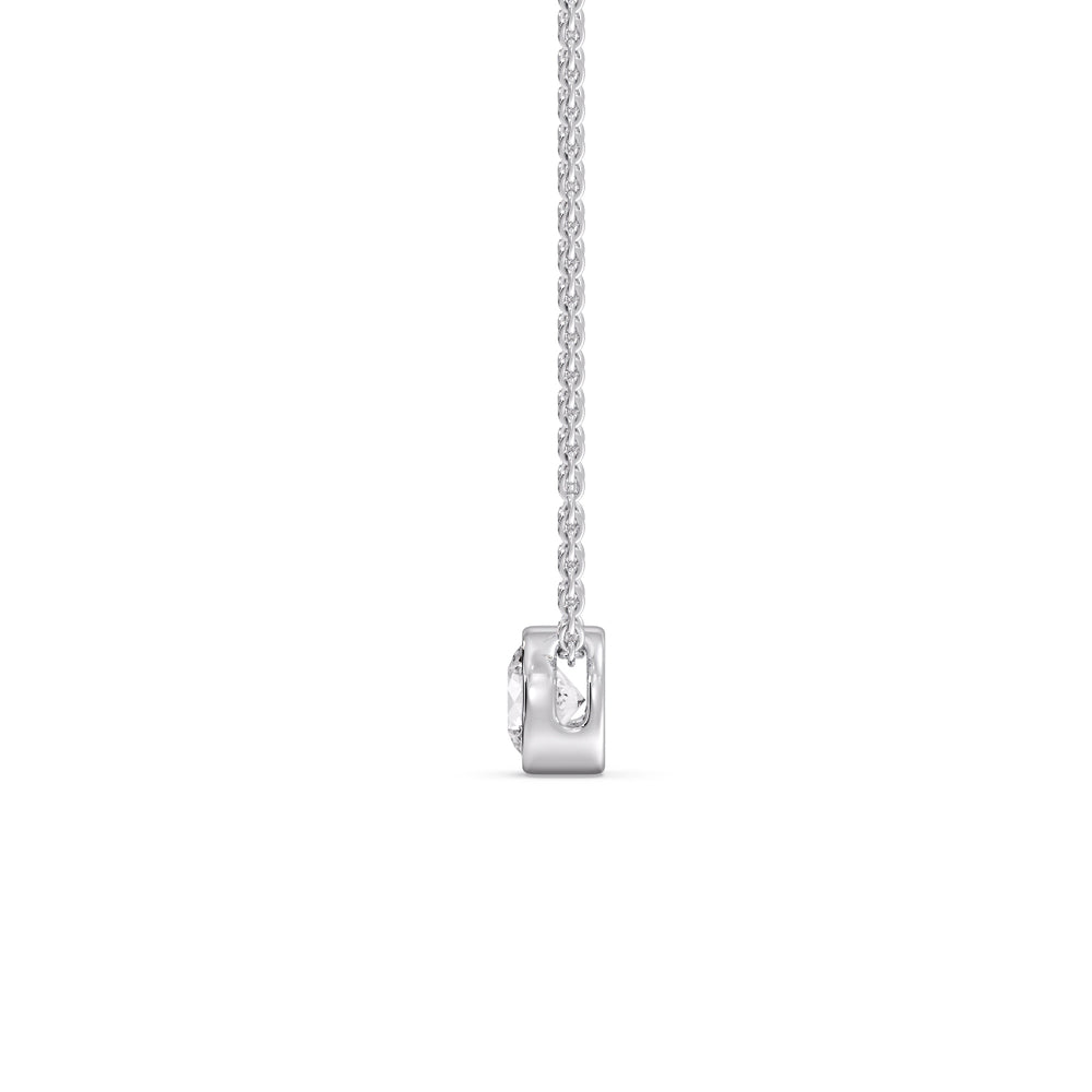 Round Bezel Solitaire Half Carat Pendant