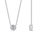 Load image into Gallery viewer, Round Bezel Solitaire Half Carat Pendant
