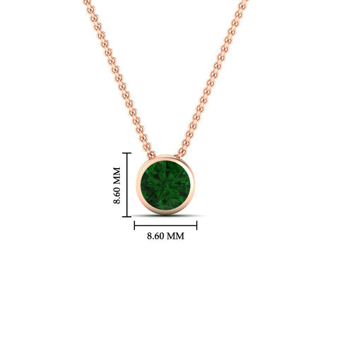 Round Bezel Solitaire Diamond 1.50 Carat Pendant