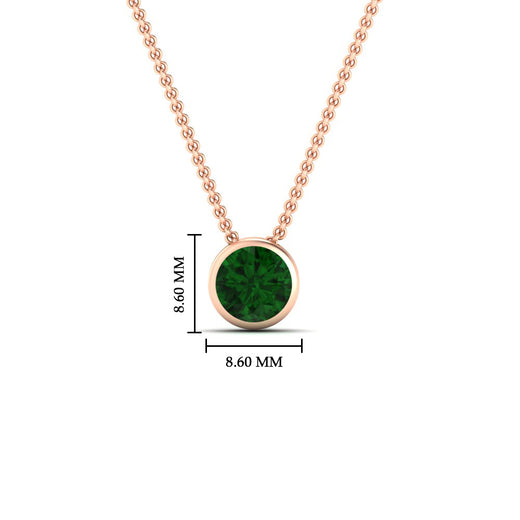 Round Bezel Solitaire Diamond 1.50 Carat Pendant