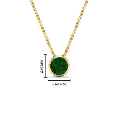 Round Bezel Solitaire Diamond 1.50 Carat Pendant
