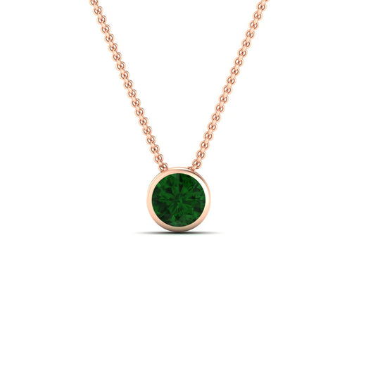 Round Bezel Solitaire Diamond 1.50 Carat Pendant