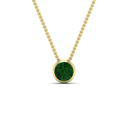 Round Bezel Solitaire Diamond 1.50 Carat Pendant