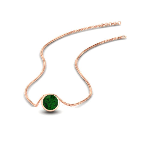 round-bezel-solitaire-emerald-half-carat-pendant-in-rose-gold-FD-PD10538ROGEMGR-NL-0.50CT-RG