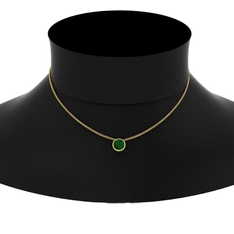 round-bezel-solitaire-emerald-half-carat-pendant-in-yellow-gold-FD-PD10538ROGEMGRNECK-NL-0.50CT-YG