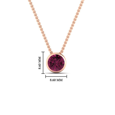 Round Bezel Solitaire Diamond 1.50 Carat Pendant