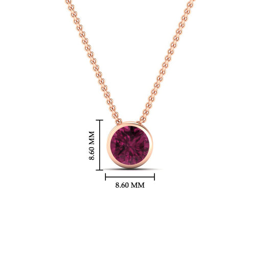 Round Bezel Solitaire Diamond 1.50 Carat Pendant