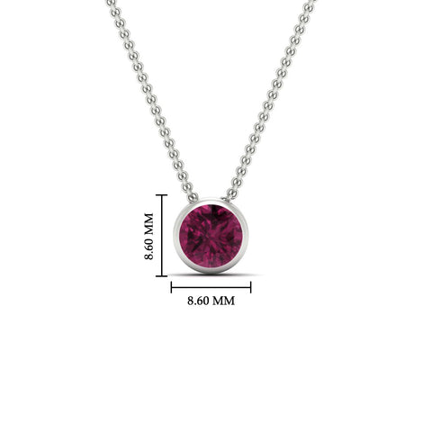 Round Bezel Solitaire Diamond 1.50 Carat Pendant