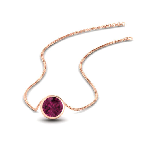 Round Bezel Solitaire Diamond 1.50 Carat Pendant