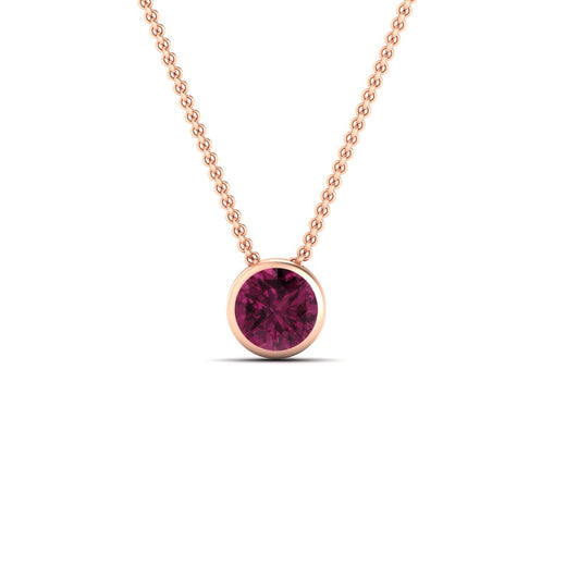 Round Bezel Solitaire Diamond 1.50 Carat Pendant