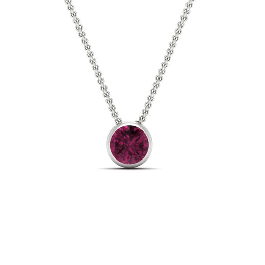Round Bezel Solitaire Diamond 1.50 Carat Pendant