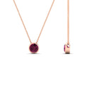 Thumbnail 44 - round-bezel-solitaire-pink-sapphire-half-carat-pendant-in-rose-gold-FD-PD10538ROGSADRPIANGLE2-NL-0.50CT-RG