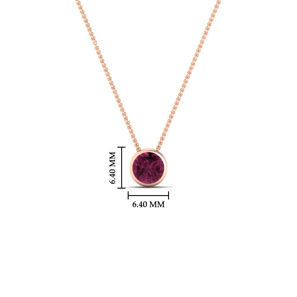 Round Bezel Solitaire Half Carat Pendant