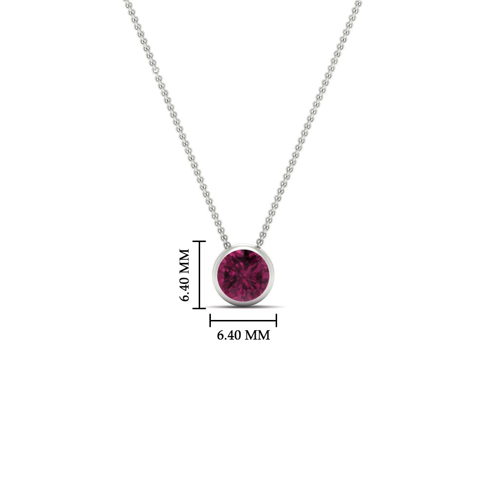 Round Bezel Solitaire Half Carat Pendant