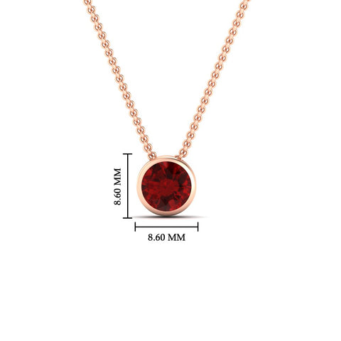 Round Bezel Solitaire Diamond 1.50 Carat Pendant