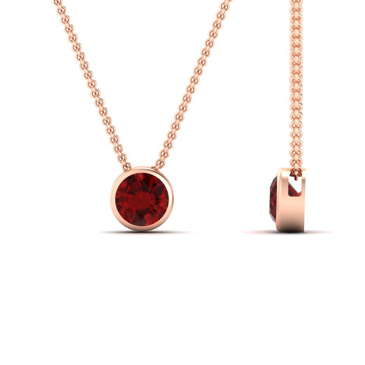 Round Bezel Solitaire Diamond 1.50 Carat Pendant