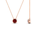 Thumbnail 74 - round-bezel-solitaire-ruby-half-carat-pendant-in-rose-gold-FD-PD10538ROGRUDRANGLE2-NL-0.50CT-RG