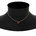 Thumbnail 77 - round-bezel-solitaire-ruby-half-carat-pendant-in-rose-gold-FD-PD10538ROGRUDRNECK-NL-0.50CT-RG
