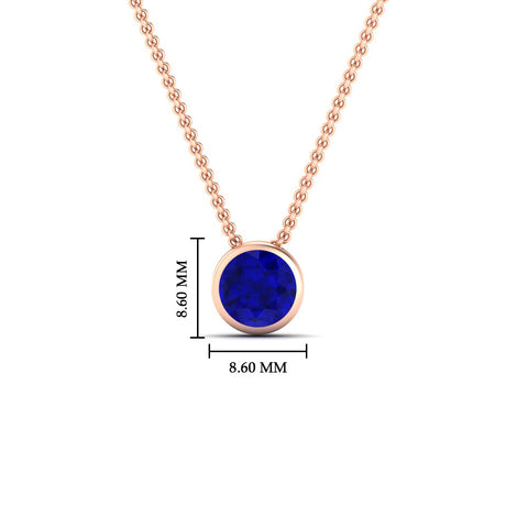 Round Bezel Solitaire Diamond 1.50 Carat Pendant