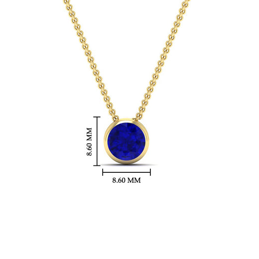 Round Bezel Solitaire Diamond 1.50 Carat Pendant