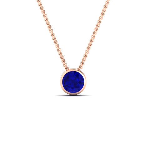 Round Bezel Solitaire Diamond 1.50 Carat Pendant