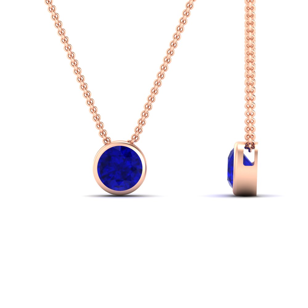 Round Bezel Solitaire Diamond 1.50 Carat Pendant